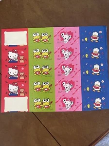 Vintage Sanrio Sticker Sheet Hello Kitty Keroppi Spottie Dottie Pekkle Rare 1993 - Picture 1 of 9