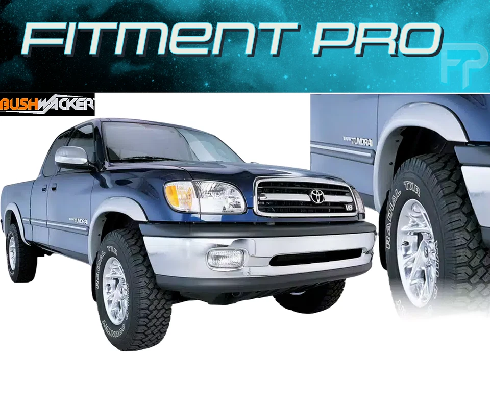 Bushwacker Extend-A-Fender Flares 4 piezas 03-06 Toyota Tundra cabina estándar Fleetside Foto 1 de 4