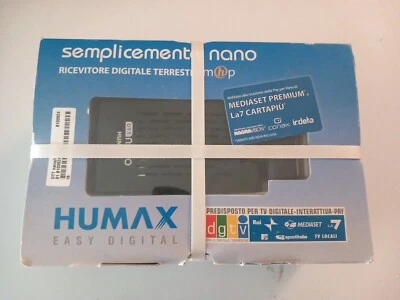 Humax Ricevitore Digitale Terrestre Nano Dtt2100 Dgtvi Interattiva Pay Per View - Immagine 1 di 4