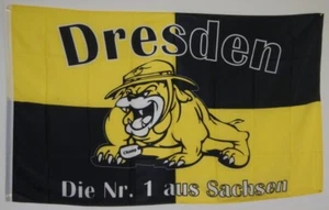 Fahne / Flagge  " Dresden Bulldoge - Die Nr. 1 aus Sachsen" 90 x 150cm - Imagen 1 de 1