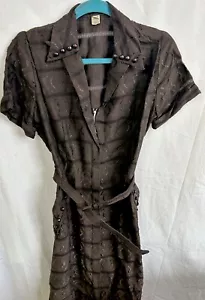 Abito donna vintage anni 40 marrone art deco swing ABITO giorno tg 16 Union Made - Foto 1 di 12