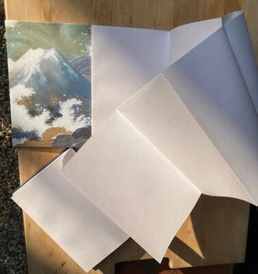 Washi Japanese Paper Accordian Notebooks   Asakusa Set Of Four 4 Silk Cover - Image 1 of 4