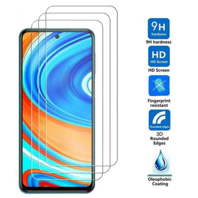 3 Pcs Film Screen Protector For Xiaomi Redmi Note 9S 9 Pro Max Tempered Glass - Image 1 of 4