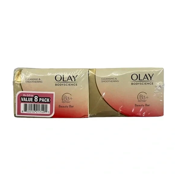 Olay Bodyscience Beauty Bar 8 Pack Cleansing Bar Soap Retired Discontinued