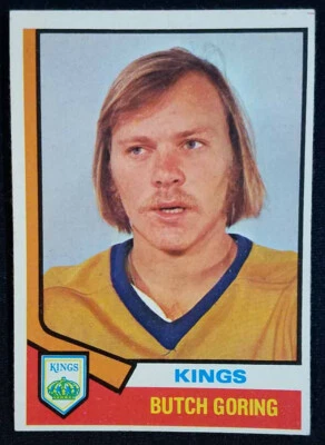 1974-75 Topps #74 Butch Goring Los Angeles Kings EX-MINT - Image 1 of 2