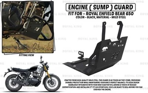 Protector de sumidero negro / "Protector de motor apto para Royal Enfield Bear 650" - Imagen 1 de 7