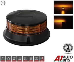 Low Profile R65 Led Flashing Rotating Amber Warning Beacon Light 12V 24V E9 Mark - Picture 1 of 5