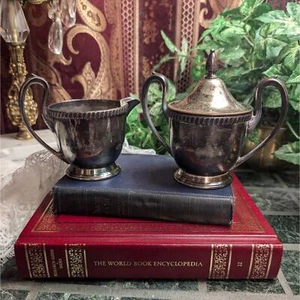Sheets-R-S-Co Vintage Silverplate Creamer & Sugar Bowl w/ Lid Model 1875 1202 - Picture 1 of 10