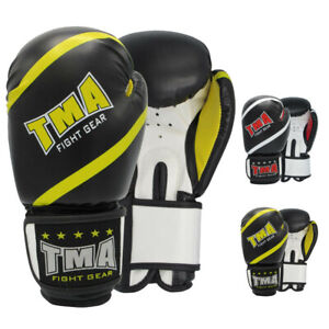 TMA Leather Boxing Gloves Punching Bag MMA Muay Thai Training Glove