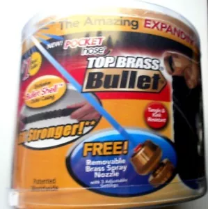 50Ft TOP BRASS Pocket Hose, Expandable Garden Hose with NOZZLE, NEW - Picture 1 of 1