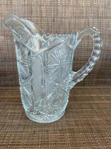 Imperial Glas Magal Variante klar Stern und Feile 32 Unzen Krug Pressglas - Bild 1 von 5