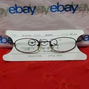 eYe Q SW 308 45¤20 135 Wise Brown Eyeglasses "Frames Only" - Demostration Lenses - Picture 1 of 20