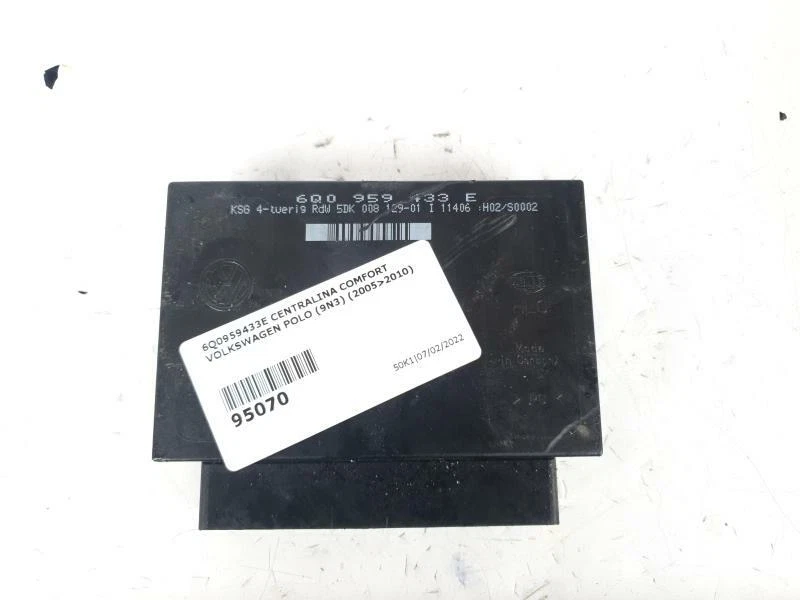 6Q0959433E CENTRALINA COMFORT VOLKSWAGEN POLO (9N3) (2005>2010) - Immagine 1 di 3