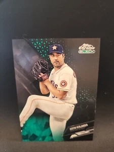 2021 topps chrome black justin verlander green /99 - Imagen 1 de 2