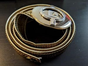 Pierre Cardin Belt Women's Glomesh Vintage Collectable Logo Glam Fashion Disco - Picture 1 of 24