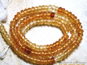 Granate Hessonita 4.5mm-5mm Micro Corte Facetado Rondelle Piedras Preciosas Cuentas 7" Str A+++ - Imagen 1 de 1