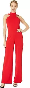 bebe 277074 Women Choker Neck Jumpsuit Color Red Size 8 - Picture 1 of 1