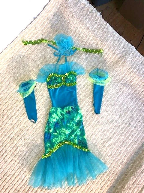 Disfraz de Baile Personaje "Sirena" Juvenil Verde y Azul Foto 1 de 1