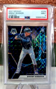 BRENT ROOKER (RC) - 2021 PANINI MOSAIC GENESIS ROOKIE SSP CARD - PSA GRADED - Bild 1 von 3