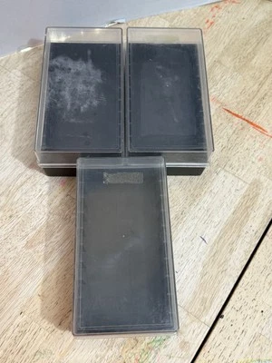 Lot of 3 Vintage Audio Cassette Tapes Hard Plastic Storage Box (10) Case Used - Image 1 of 4