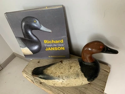 CLASSIC RICHARD (FAD) JANSON CANVASBACK DRAKE DECOY/WOOD/HUNTING/FAD BOOK - Image 1 of 4