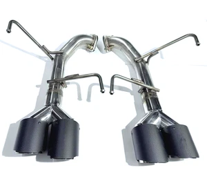 Carbon Fiber 4" Axle Back Muffler Delete For 22-Up Subaru WRX Quad Tips Exhaust - Picture 1 of 8