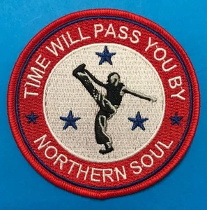 NORTHERN SOUL IRON ON PATCH - "TIME WILL PASS YOU BY" - NORTHERN SOUL DANCER - Picture 1 of 1
