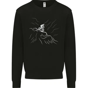 Downhill Mountain Biking Cycling Bike MTB Kids Sweatshirt Jumper - Picture 1 of 25