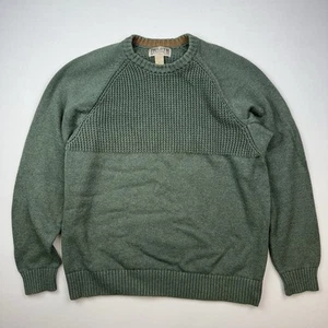 Duluth Trading Co Crewneck Sweater Mens Large Pullover Tight Knit Wool Blend - Picture 1 of 7