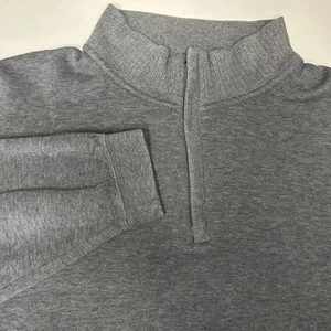 Cutter & Buck Sweater Mens XL Gray Cotton Quarter Zip Mock Neck Pullover Golf - Picture 1 of 5