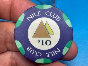 $10——-—NILE  CLUB ————CASINO CHIP-—EXCELLENT COND—-Z-3609 - Picture 1 of 3