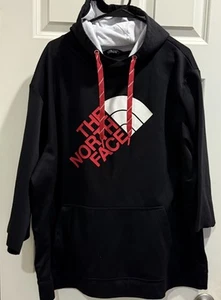 The North Face Logo Black Hoodie Sweatshirt Men's Size XXL Cut Sleeves 3/4 Lgth - Picture 1 of 6