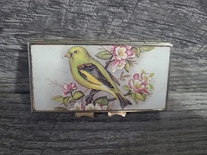 Vintage Rectangular Pill Schedule Daily Pill Box Bird - Picture 1 of 7