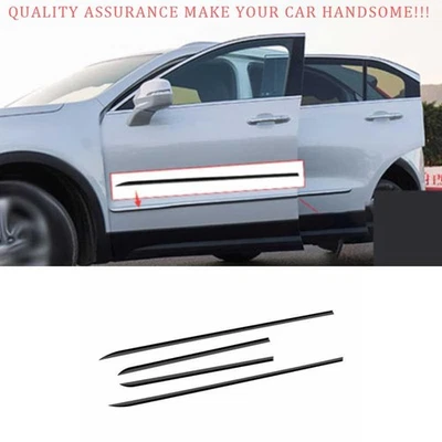 Protector de carrocería de puerta lateral de acero negro para Cadillac XT4 2019-2025 moldura cubierta moldura Foto 1 de 4