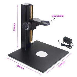 Industry Microscope Stand with Coarse/Fine Adjust Focus 0.002mm Bottom LED Light - Picture 1 of 16