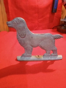Vintage Aluminiumguss Cocker Spaniel Zaun/Tor Topper 1940-1960er Jahre 4"X7" - Bild 1 von 4