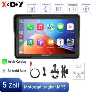 Neu 5" Motorrad GPS Navigationsgerät Touch Moto Car Navigation Carplay Bluetooth - Bild 1 von 13