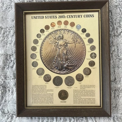 UNITED STATES  20th Century Coins Framed Set 25 Coins Dates From 1893-1973 🪙 - Image 1 of 4