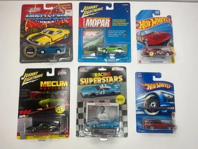 RACING CHAMPIONS, HOT WHEELS LOT OF 6 DODGE DAYTONA / SUPERBIRD NASCAR NEW MOC - Image 1 of 4