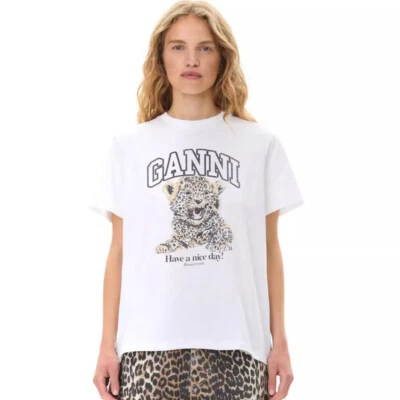 Hot Summer new women's printed leopard short sleeved pure cotton T-shirt