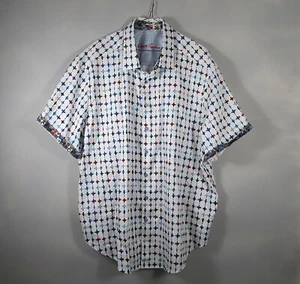 Robert Graham Shirt Mens 2XL Splash Dot Short Sleeve Knowledge Wisdom Truth - Picture 1 of 8