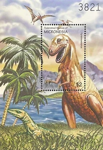 SELLOS DE DINOSAURIO MICRONESIA SS 2004 MYRANNOSAURUS ANIMALES PREHISTÓRICOS REPTIL - Imagen 1 de 1