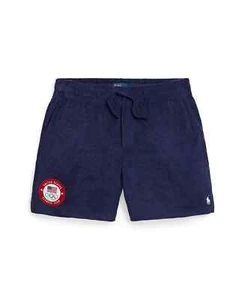 Polo Ralph Lauren Big Boys Team USA Terry Shorts Navy Size L (14-16) - Picture 1 of 3