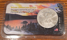 2001 American Silver Eagle Gem Uncirculated in Littleton Case #1 014