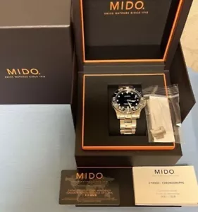 MIDO OCEAN STAR 600 M026.608.11.041.01 AUTOMATIC BLUE DIAL ANALOG SILVER BAND - Picture 1 of 4