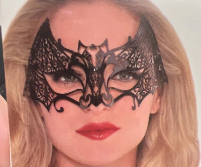 Black Filigree Masquerade Metal Mask Halloween Bat Cat Woman Sexy Phantom B1 - Image 1 of 4