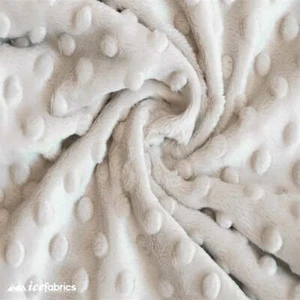 Polka Dot Minky Fabric By The Yard Khaki - Picture 1 of 3