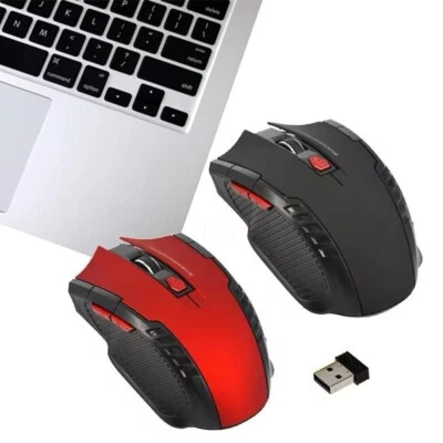 2.4G 6Buttons Wireless Mouse Game Mouse 1600DPI USB Receiver Gaming Mouse PC - Image 1 of 4