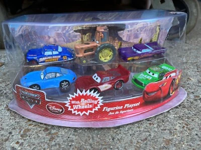 Juego Walt Disney Pixar CARS Lightning McQueen Sally Doc Hudson Chick Hicks  Foto 1 de 4