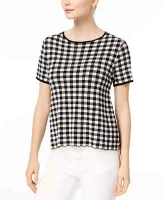 NWT Weekend by Max Mara Black Solista Houndstooth Sweater Top Size M MSRP $250 - Image 1 of 3